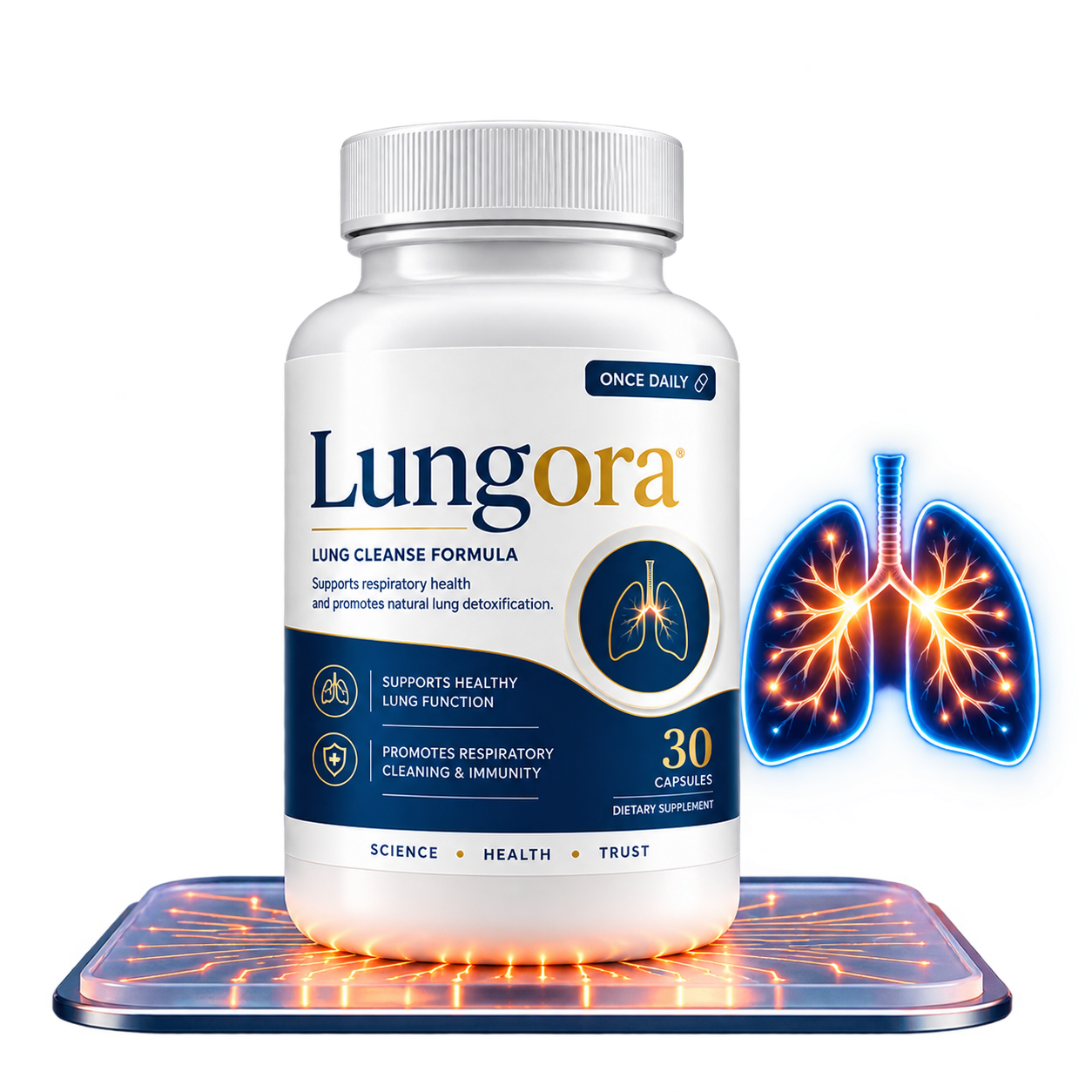 Lungora supplement bottle